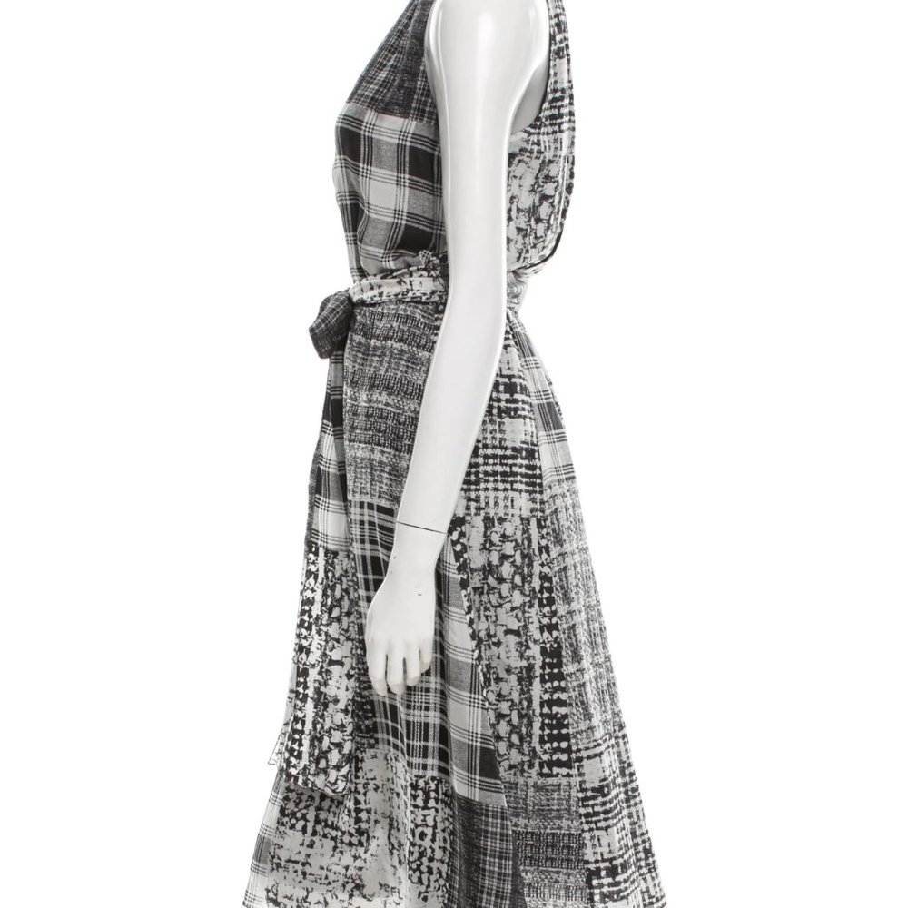 L'AGENCE PATCHWORK PRINT SILK DRESS - Picture 7 of 7